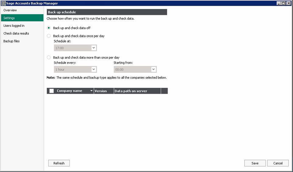 Sage 50 Automatic Backups